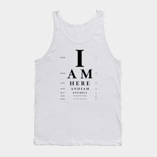 Eye Chart Pattern I am Worthy Tank Top